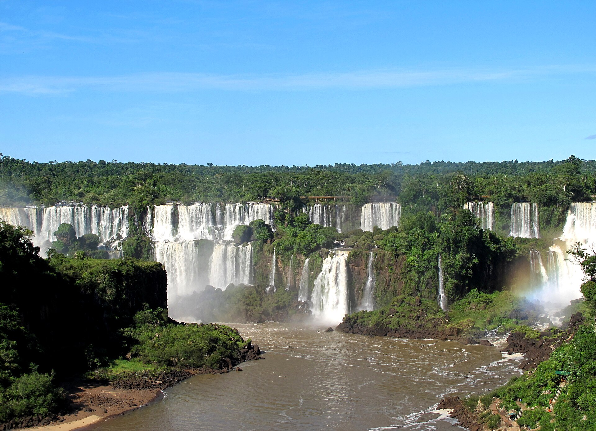 The Iguaçu Falls on the Brazilian side